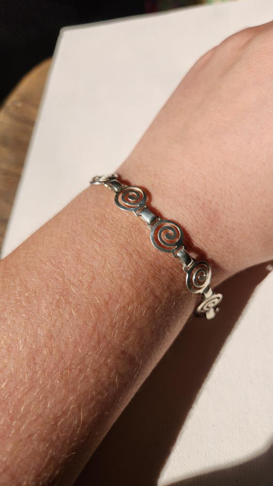 Sterling silver swirl bracelet