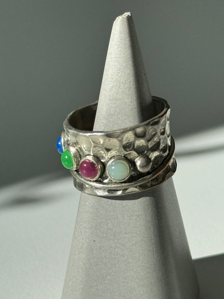 Multi Stone Art Ring size 9