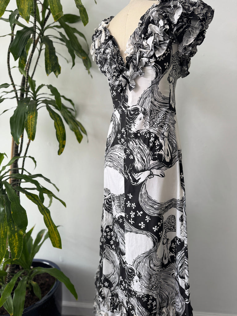 Vintage Allen Akena handmade dress