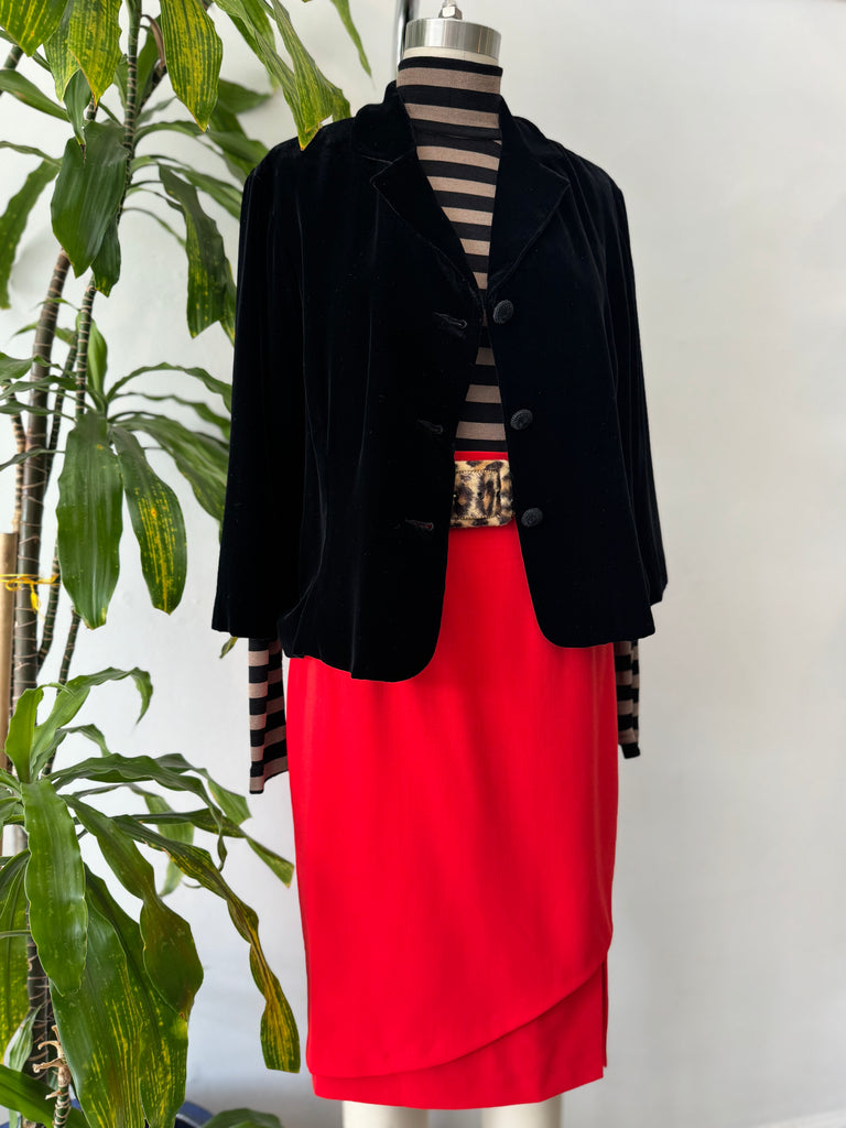 Vintage designer Margaret O’Leary velvet jacket