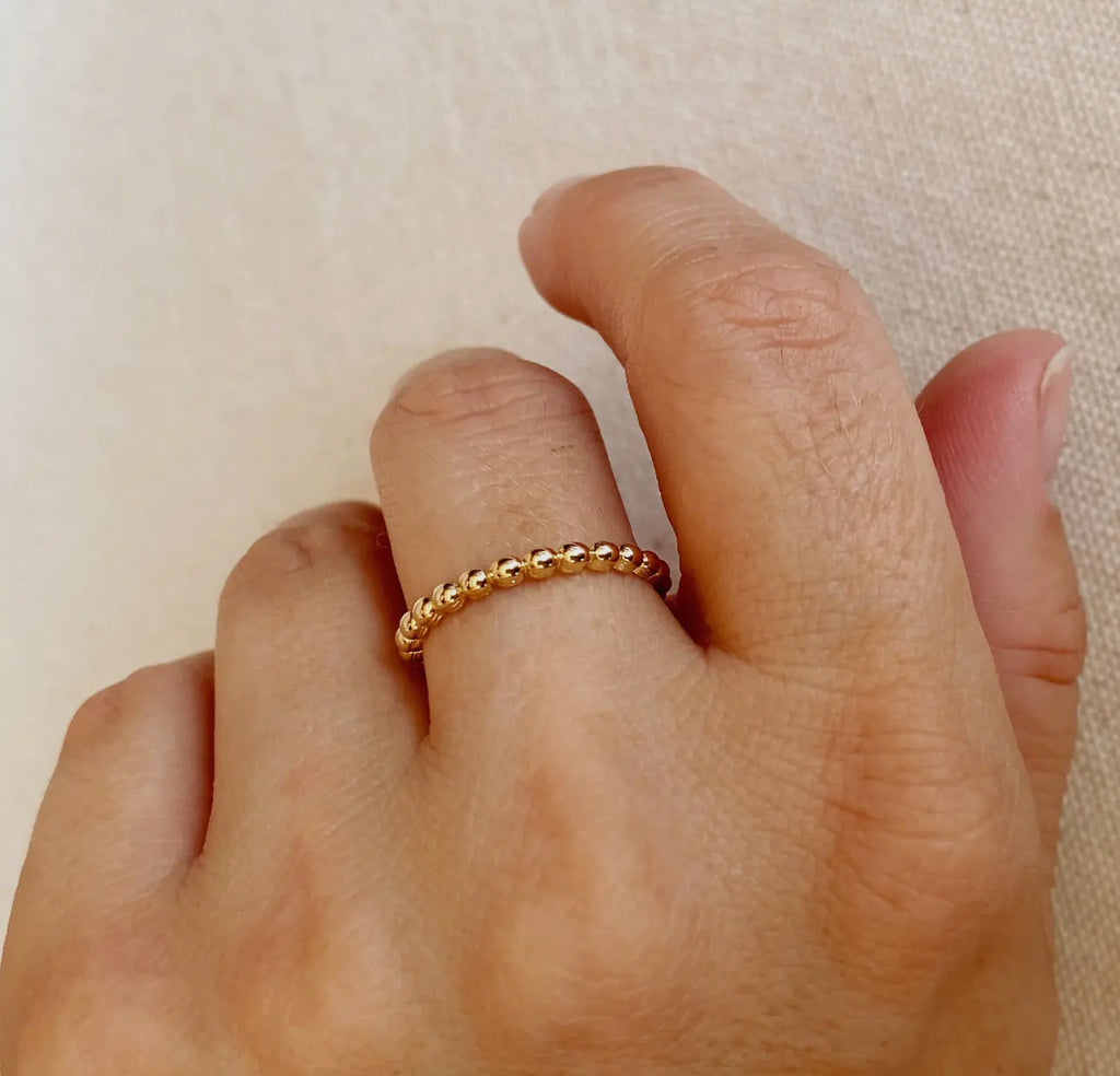 18 kt gold stack ring
