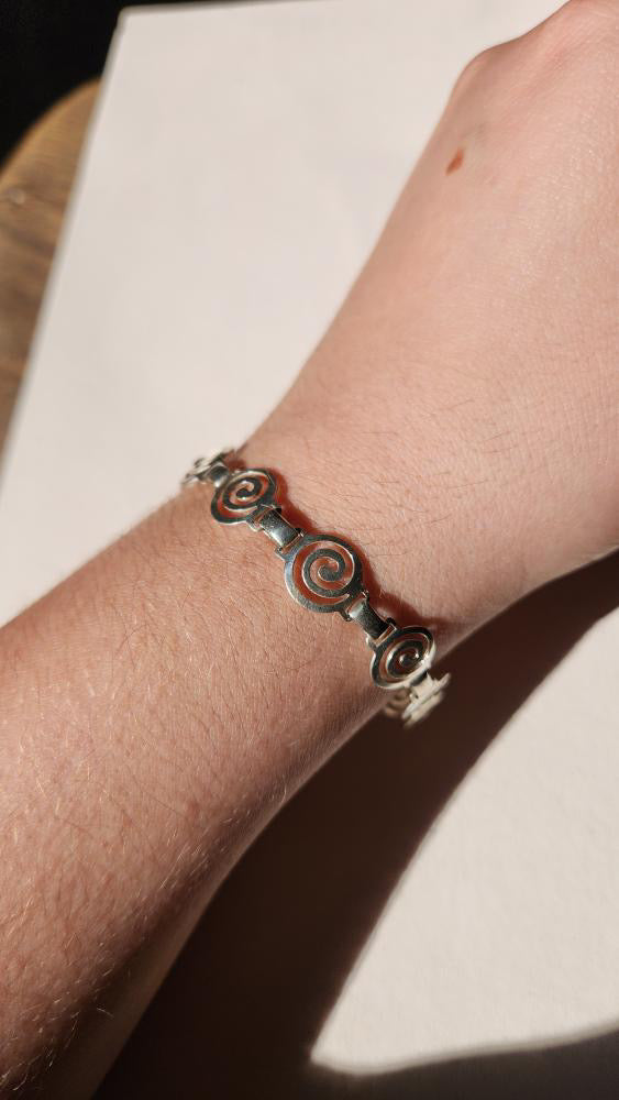 Sterling silver swirl bracelet