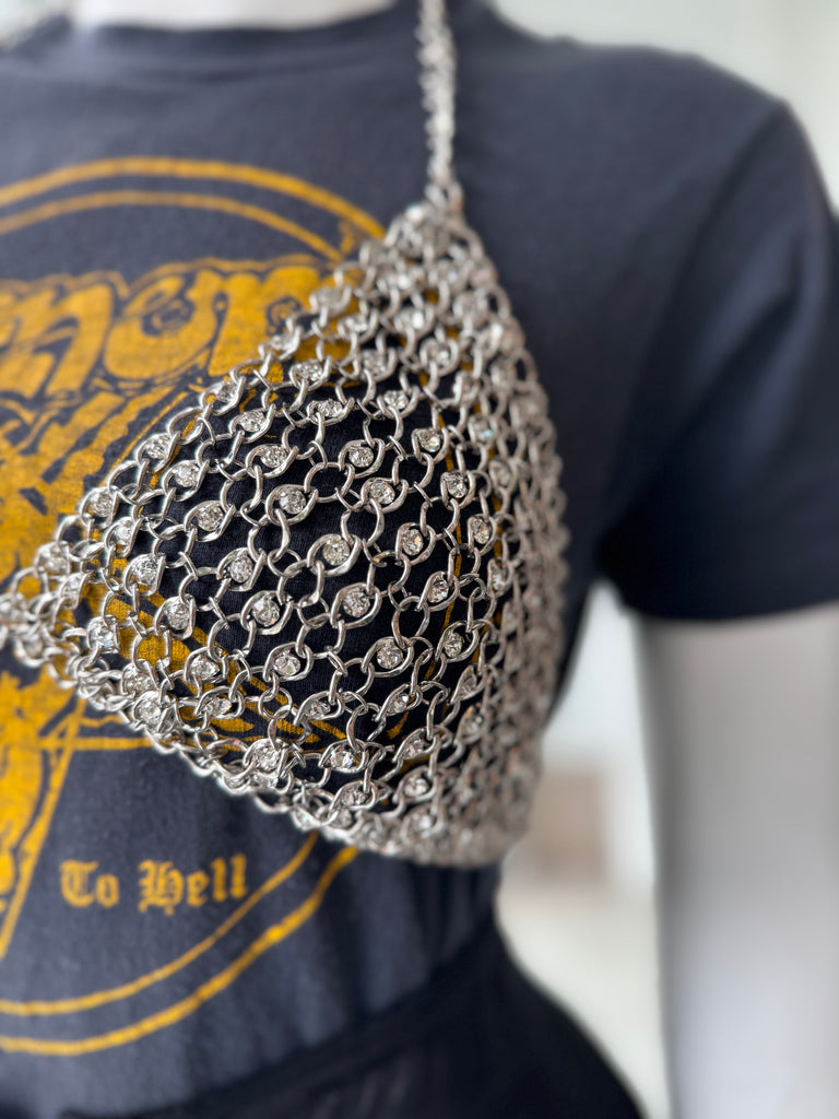 Chain mail bra top