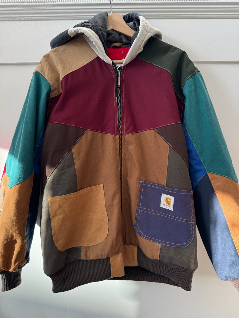 Carhartt patchwork jacket with hood