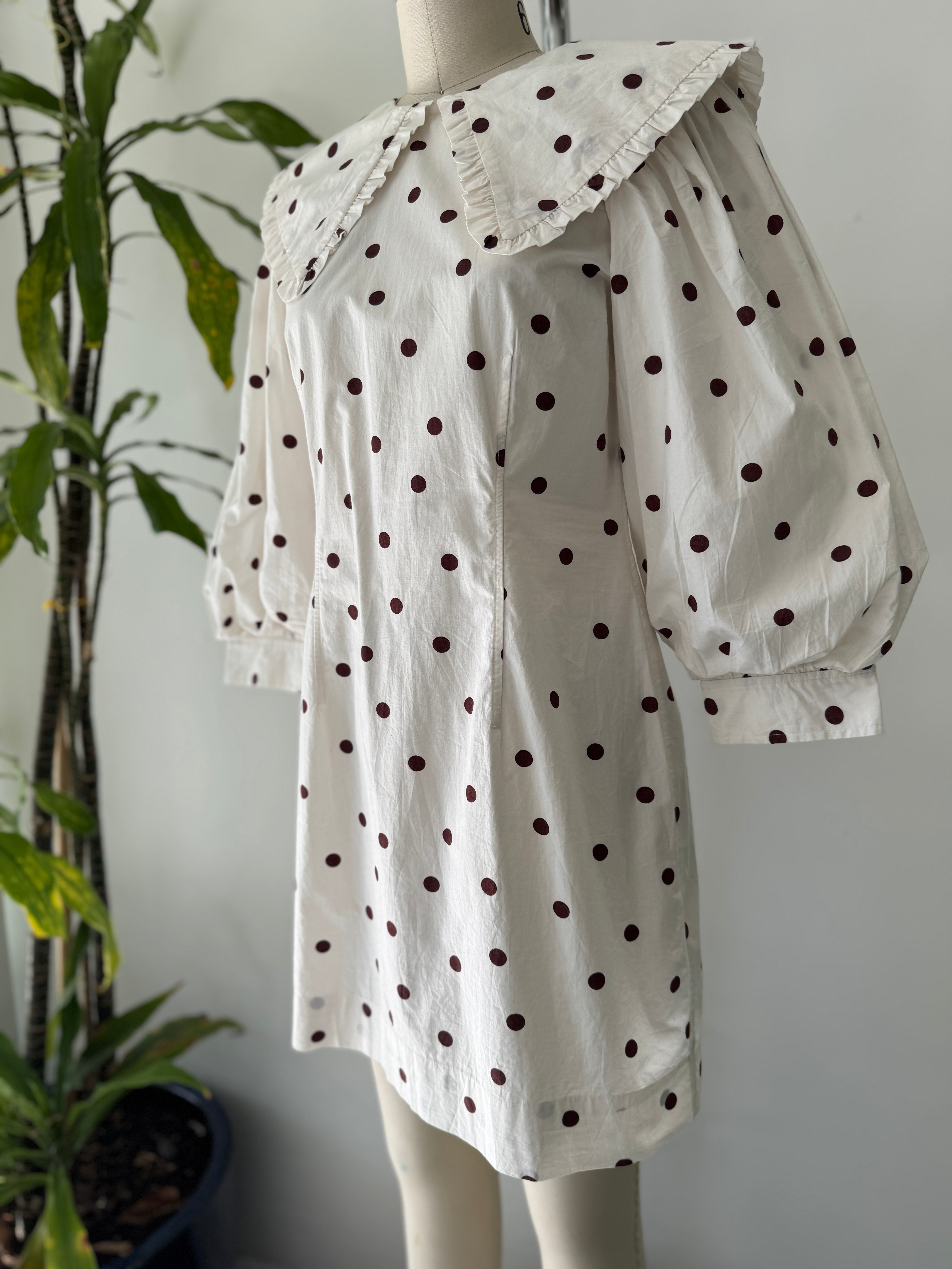 knee length dresses for ladies Polka-Dot Satin Mini Dress main image 0