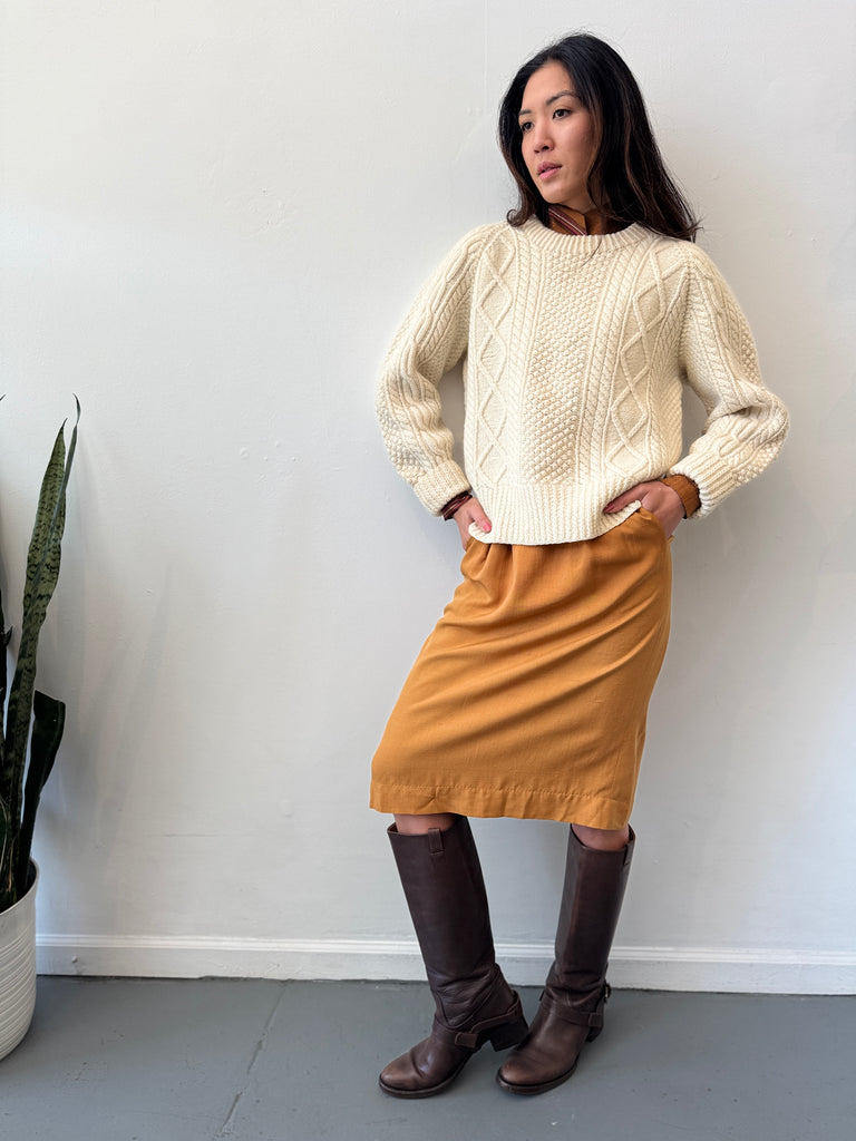 Vintage hand knit wool sweater