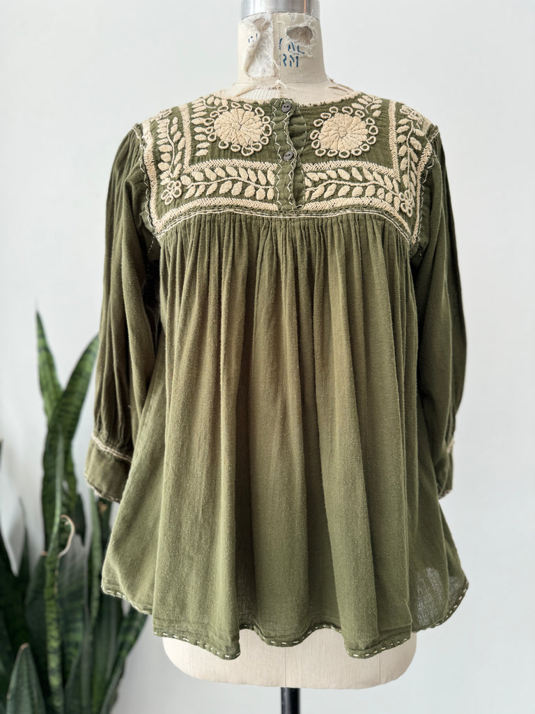 Cotton embroidered top