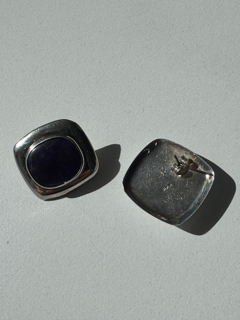 Amethyst and Sterling silver earrings