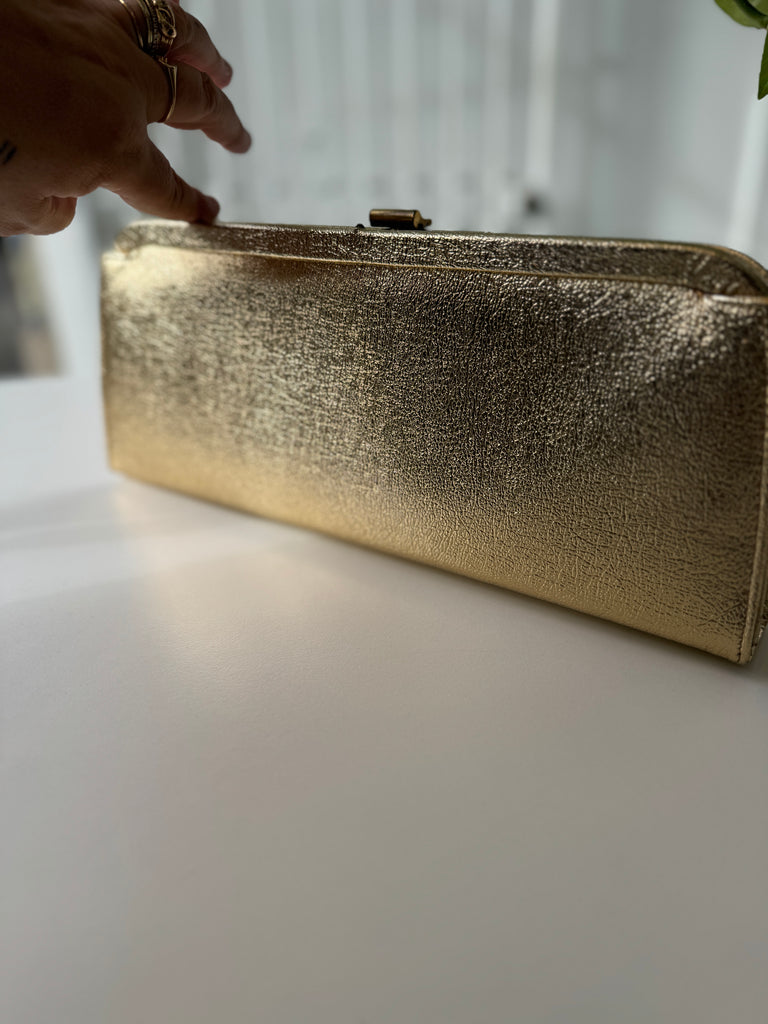 Vintage gold foil clutch