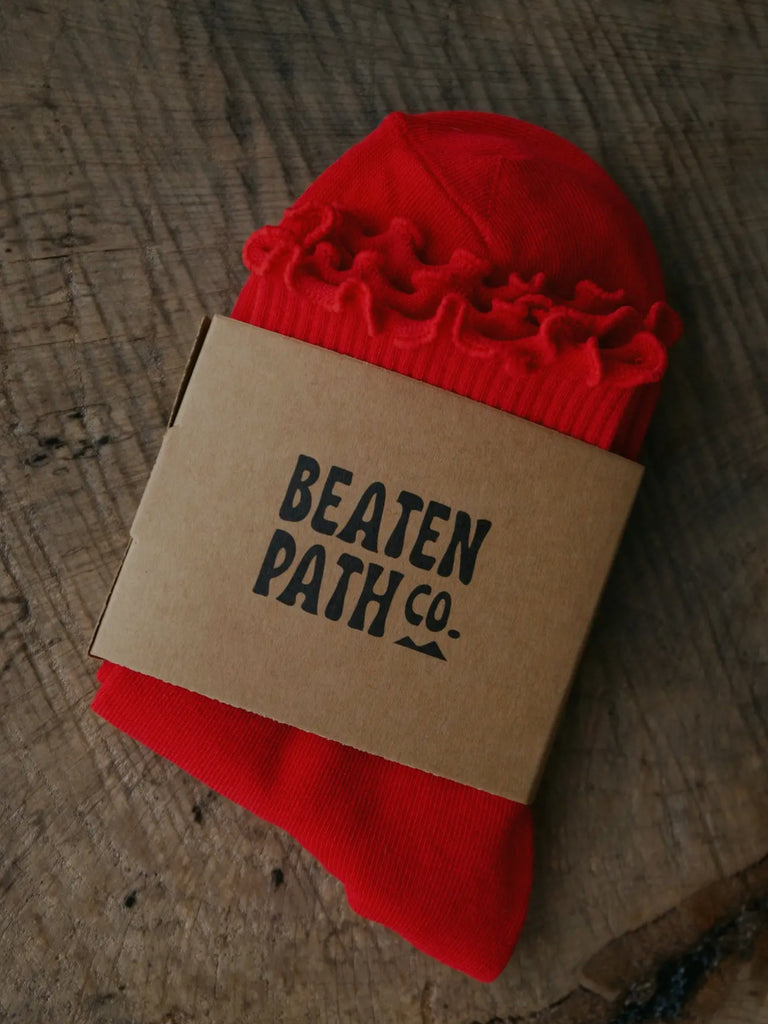 Beaten path ruffled socks