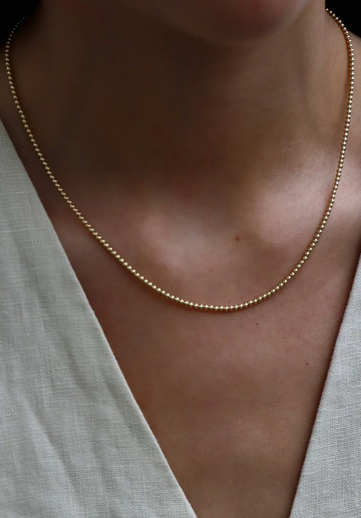 Metal beaded necklace